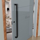 Puxador Para Portas Deslocado Grécia Preto Fosco - 1 84 M - F