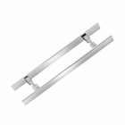 Puxador Para Portas Duplo 80 Cm Puma 100pm Escovado Fosco