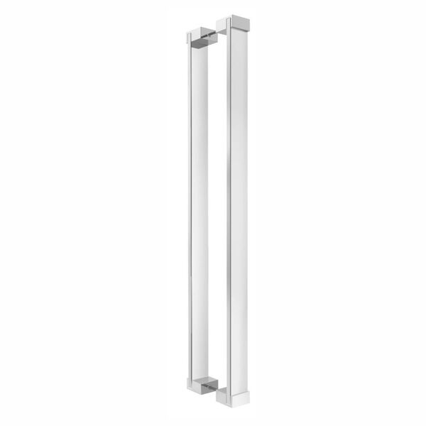 Puxador Para Portas Em Aço Inox Polido Alto Brilho 80cm Apolo