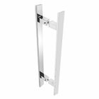 Puxador Para Portas Em Aço Inox Prata Alto Brilho 40cm Eros