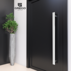 Puxador Para Portas Em Aço Inox Prata Alto Brilho 40cm Eros