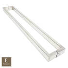 Puxador Para Portas Greco Aço Inox Escovado - 52 Cm - Furação