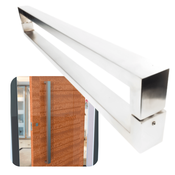 Puxador Para Portas Hércules Aço Inox Escovado - Puxador Esco
