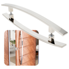 Puxador Para Portas Lugui Aço Inox Polido Brilhante - 50 Cm -