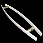 Puxador Para Portas Lugui Branco Brilhante - 60 Cm - Furação