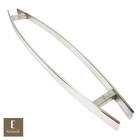 Puxador Para Portas Lugui Escovado   - 50 Cm Entre Furos 30 Cm