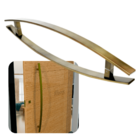 Puxador Para Portas Lugui Ouro Velho Antique - 40 Cm - Furaçã