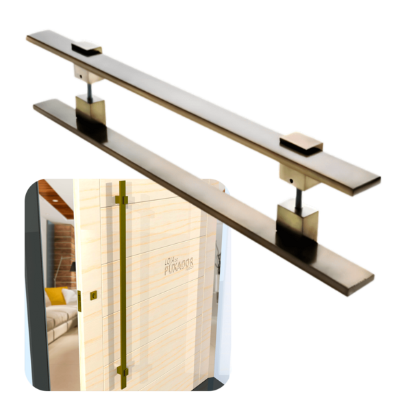 Puxador Para Portas Luma 1 M Ouro Velho Antique