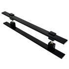 Puxador Para Portas Luma Preto Fosco - 1 50 M - Furação 1 20 M