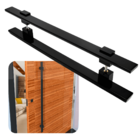 Puxador Para Portas Luma Preto Fosco - 1 50 M - Furação 1 20 M