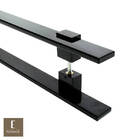 Puxador Para Portas Luma Preto Fosco - 1 50 M - Furação 1 20 M