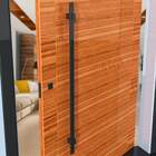 Puxador Para Portas Luma Preto Fosco - 1 50 M - Furação 1 20 M