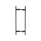 Puxador Para Portas Madeira / Vidro 40 Cm Alumínio Preto