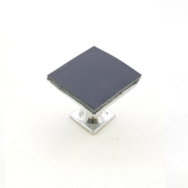 Puxador Pinn 04 - Couro Legítimo - Cor Azul Marinho