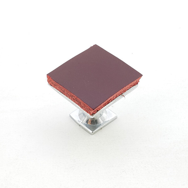 Puxador Pinn - Couro Legítimo Marsala Couro:marsala