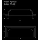 Puxador Plymouth Vecchio Cobre Zen Unico