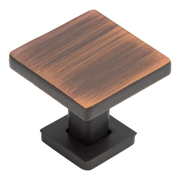 Puxador Ponto Quadrado Cobre Envelhecido 25mm - Hastvel