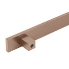 Puxador de Porta Pivotante e de Correr de Madeira Vidro e Aço Alumínio Rose Gold Brilhante Barra Reta 40cm Vesfer 3073