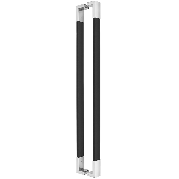 Puxador Porta De Madeira Ou Vidro 50mm X 20mm - Preto Text /