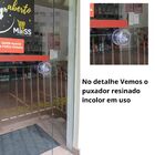 Puxador Porta De Vidro Temperado De Resina Incolor Grande