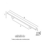 Puxador Porta Dourado Gold Duplo Inox Italy Df926 1 Mt 100cm