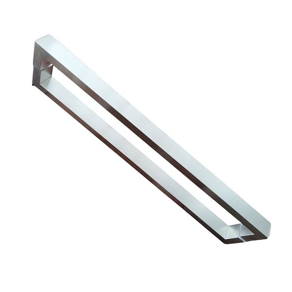 Puxador Porta Duplo Alça 600 Mm Inox Escovado 40x20 Mm 60 Cm
