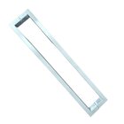 Puxador Porta Duplo Alça 600 Mm Inox Escovado 40x20 Mm 60 Cm
