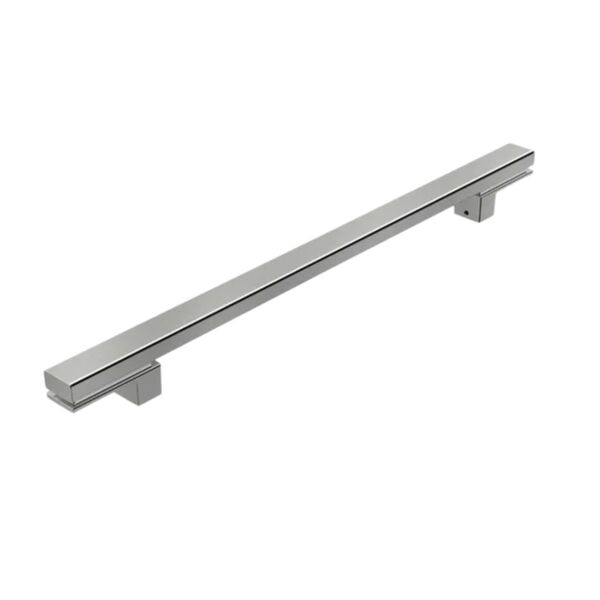 Puxador Porta Living Cromado Inox Pol Zen Duplo 1 Metro 1000