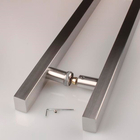 Puxador Porta Pivotante Madeira Vidro 60cm Inox 304 Escovado