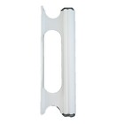 Puxador Porta Portao Aluminio Madeira Ferro Buzio Reto Branco