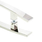 Puxador Portas Duplo Aço Inox Polido Lugui 1 2 M