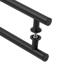 Puxador Preto Para Porta De Vidro E Madeira 40cm