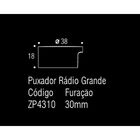 Puxador Radio 30mm Zen Design