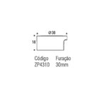 Puxador Radio Branco Zen Grande