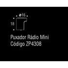 Puxador Radio Cromado Zen Mini