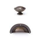 Puxador Redondo  E Concha Metal Para Móveis Porta Gaveta 6 Un