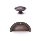 Puxador Redondo E Concha Metal Para Móveis Porta Gaveta 25un