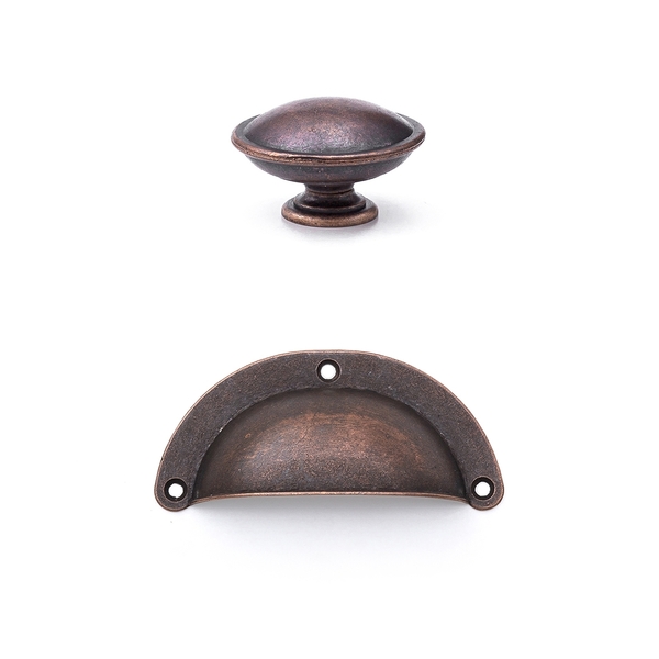 Puxador Redondo E Concha Metal Para Móveis Porta Gaveta 26pç