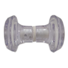 Puxador Redondo Mini De Resina Transparente Para Porta