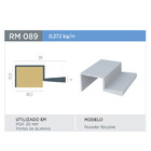 Puxador Rm 089 Com 3 Metros Inox Polido