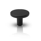 Puxador Ruiz 191 Ponto Redondo Preto Fosco Para Móveis Armár