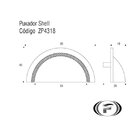 Puxador Shell 64mm Preto Zen Zp4318