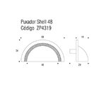 Puxador Shell Niquel Escovado Zen