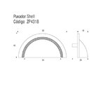 Puxador Shell Niquel Escovado Zen