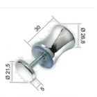Puxador Simples Zamac Cromado Box Janela Porta Vidro Blindex