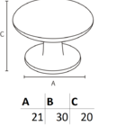 Puxador Sinnai Il 808 30mm Ouro Real Italy Line