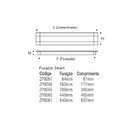 Puxador Smart Branco Zen 64mm