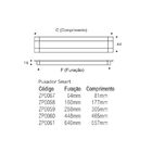 Puxador Smartm Alumínio Inox 288m - Zen Design