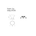 Puxador Sobrepor Cup Ponto Niquel Velho Zen Unico