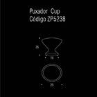 Puxador Sobrepor Cup Ponto Niquel Velho Zen Unico